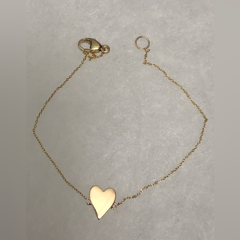 14k DRD / Dana Rebecca Desings Heart Bracelet Sz6.5 / 1.07g